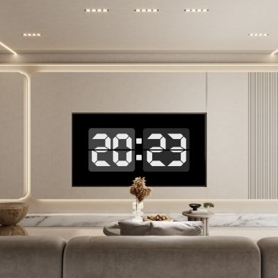 奶油诧寂风圆弧格栅电视墙