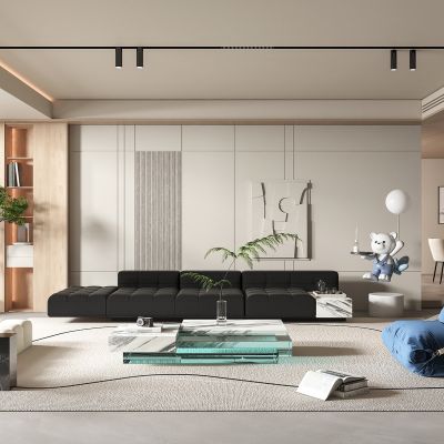 现代奶油风客厅