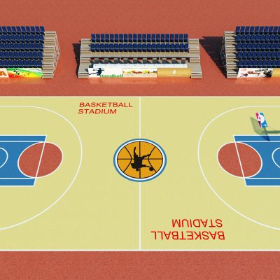 现代主席台 篮球场