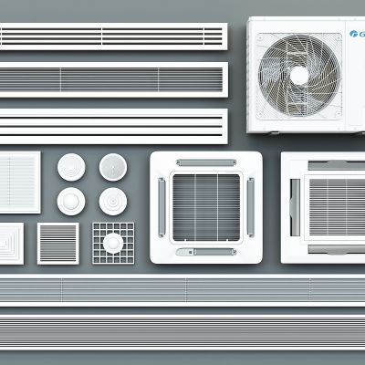 中央空调出风口，回风口，送风口，铝合金百叶出风口，通风口，吊顶面空调主机