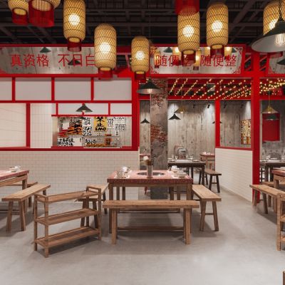 工业风市井火锅店