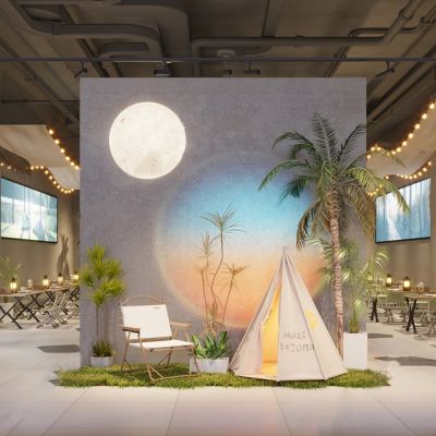 现代露营风音乐餐厅