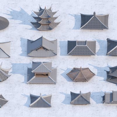 中式屋檐 凉亭屋顶 坡屋顶 古建屋顶 古建门头