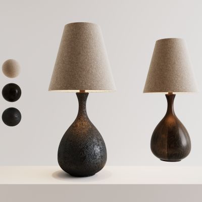 侘寂，台灯，中古，原木