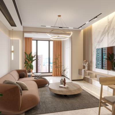 现代小户型跃层客厅