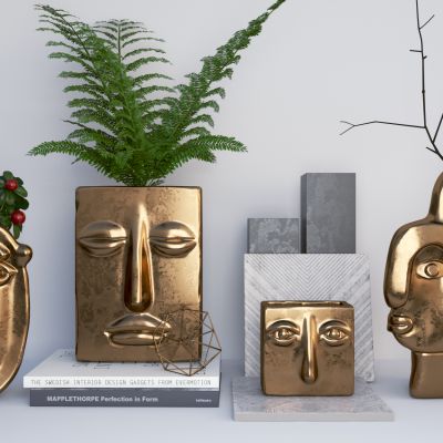 现代抽象人物花瓶陈设