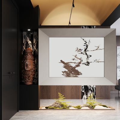 现代室内植物造景，景观造景，绿植，小品