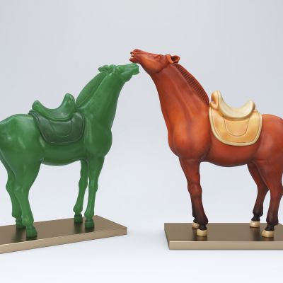 新中式奔马雕塑摆件