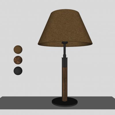 侘寂，台灯，黑钢，原木