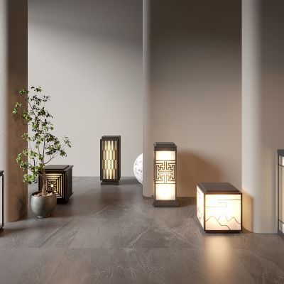 新中式景观灯 现代户外灯 草坪灯 草地路灯 花园室外 庭院灯 创意景观灯 柱头灯