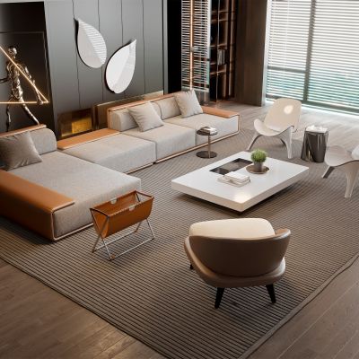 米洛提Minotti现代沙发茶几组合