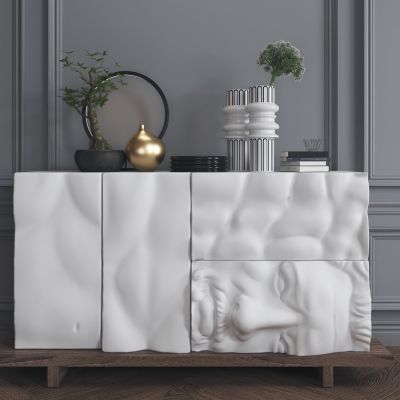 现代抽象人物雕塑装饰柜