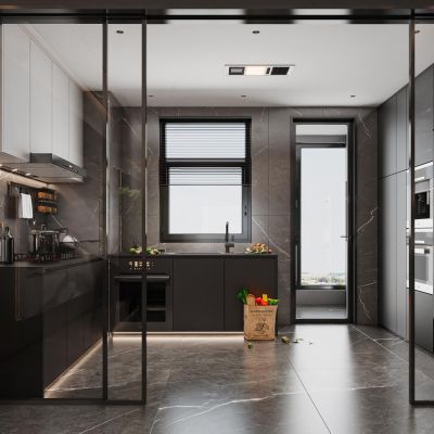 暗黑风厨房 橱柜