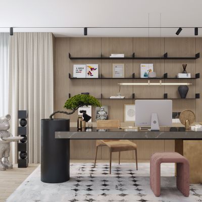 现代新中式书房