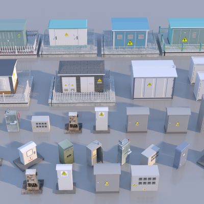 现代配电箱3D模型