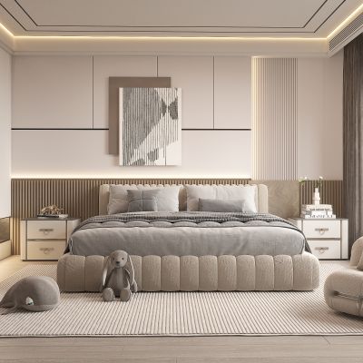 现代家居卧室3d模型