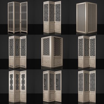 新中式屏风 隔断