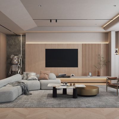 现代宅寂风客厅