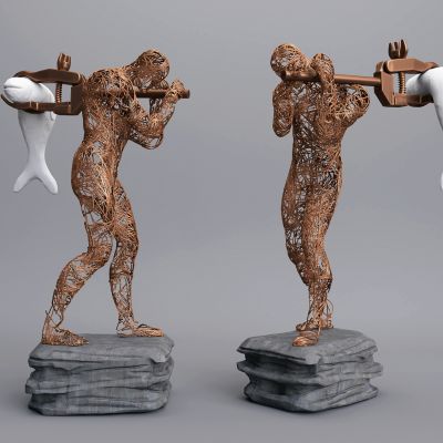 现代时尚人物雕塑