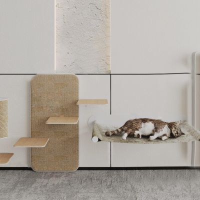  侘寂风编织猫抓板 猫爬架