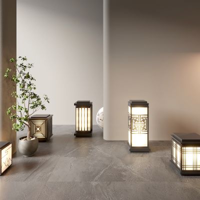 新中式景观灯 现代户外灯 草坪灯 草地路灯 花园室外 庭院灯 创意景观灯 柱头灯