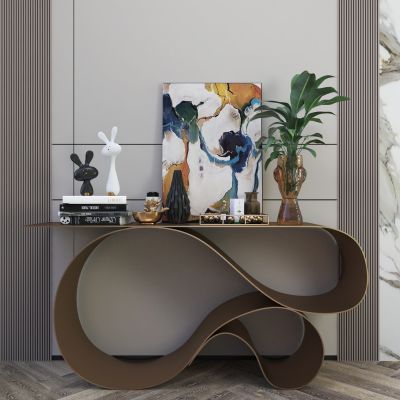 现代装饰柜陈设