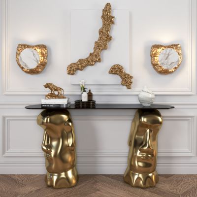 现代人物雕塑装饰柜