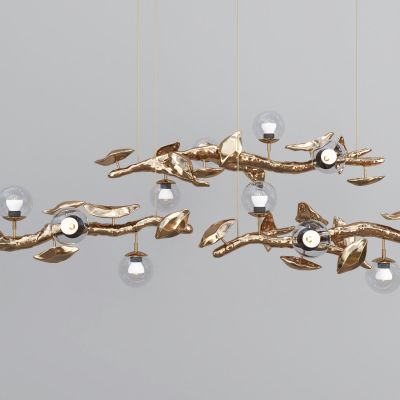 现代金属枝叶吊灯
