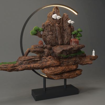 新中式玄关陈设摆件