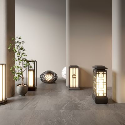 新中式景观灯 现代户外灯 草坪灯 草地路灯 花园室外 庭院灯 创意景观灯 柱头灯