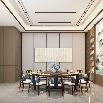 新中式会所餐厅包厢