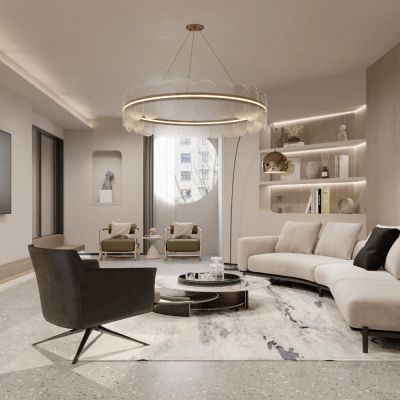 民宿客厅 沙发茶几摆件