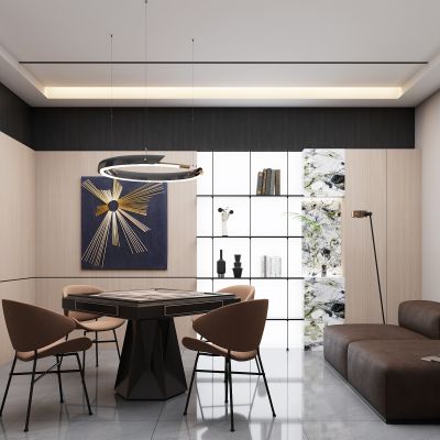 现代棋牌室包厢