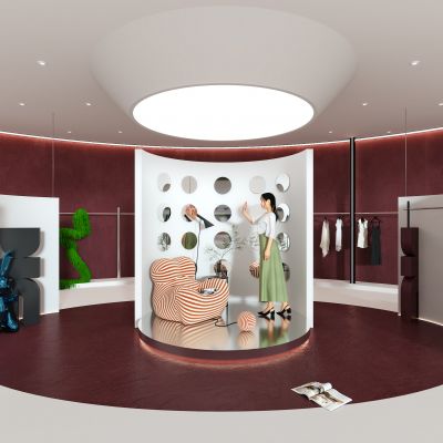 现代网红服装店