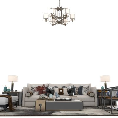 新中式沙发组件