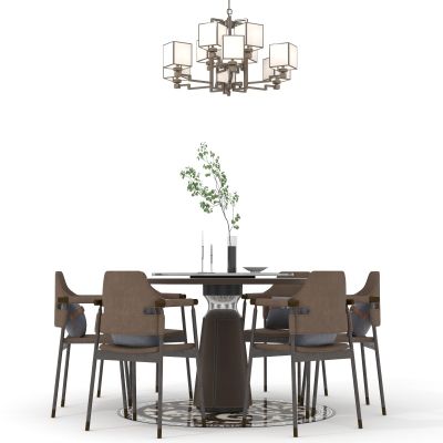 新中式餐桌组件