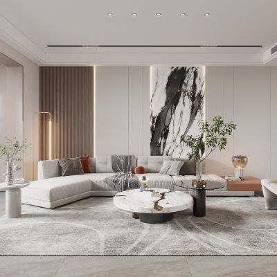 现代客厅现代沙发组合