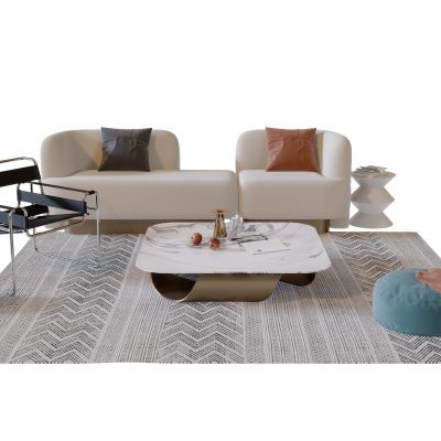 现代简约客厅沙发茶几组合