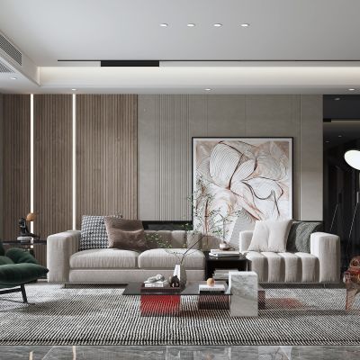 现代家居客厅沙发组合