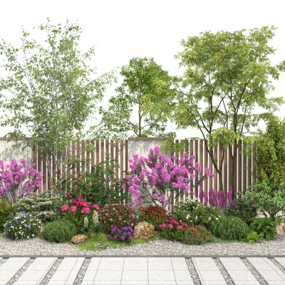 植物堆 景观树 灌木带 灌木球 樱花树 草地 植物组团