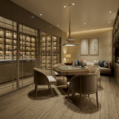 新中式品酒室酒窖 棋牌室