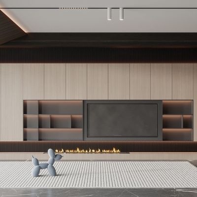 现代电视背景墙