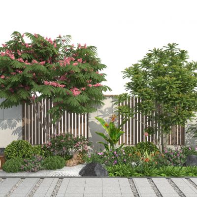 植物堆 景观树 灌木带 灌木球 草地 植物组团