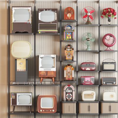 复古收音机 老式电视 录音机 电风扇 老式家用电器