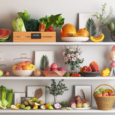 水果蔬菜 西瓜辣椒 菜篮子 芹菜白菜 洋葱苹果梨 水果篮