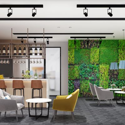 现代茶水间休息室