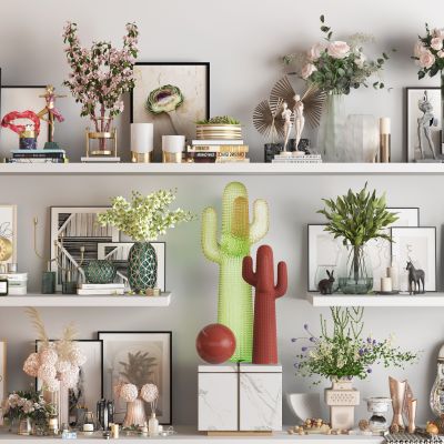 现代装饰摆件组合 饰品摆件 画 花瓶花艺 雕塑