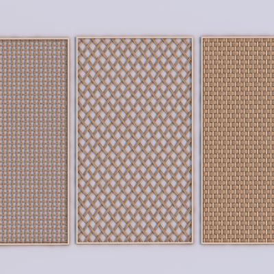 现代篱笆隔断3D模型