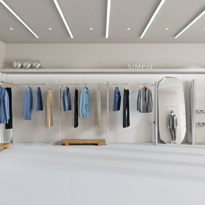 现代男装服装店