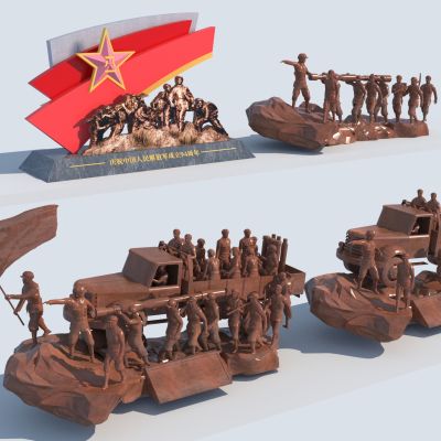 现代党建人物雕塑小品